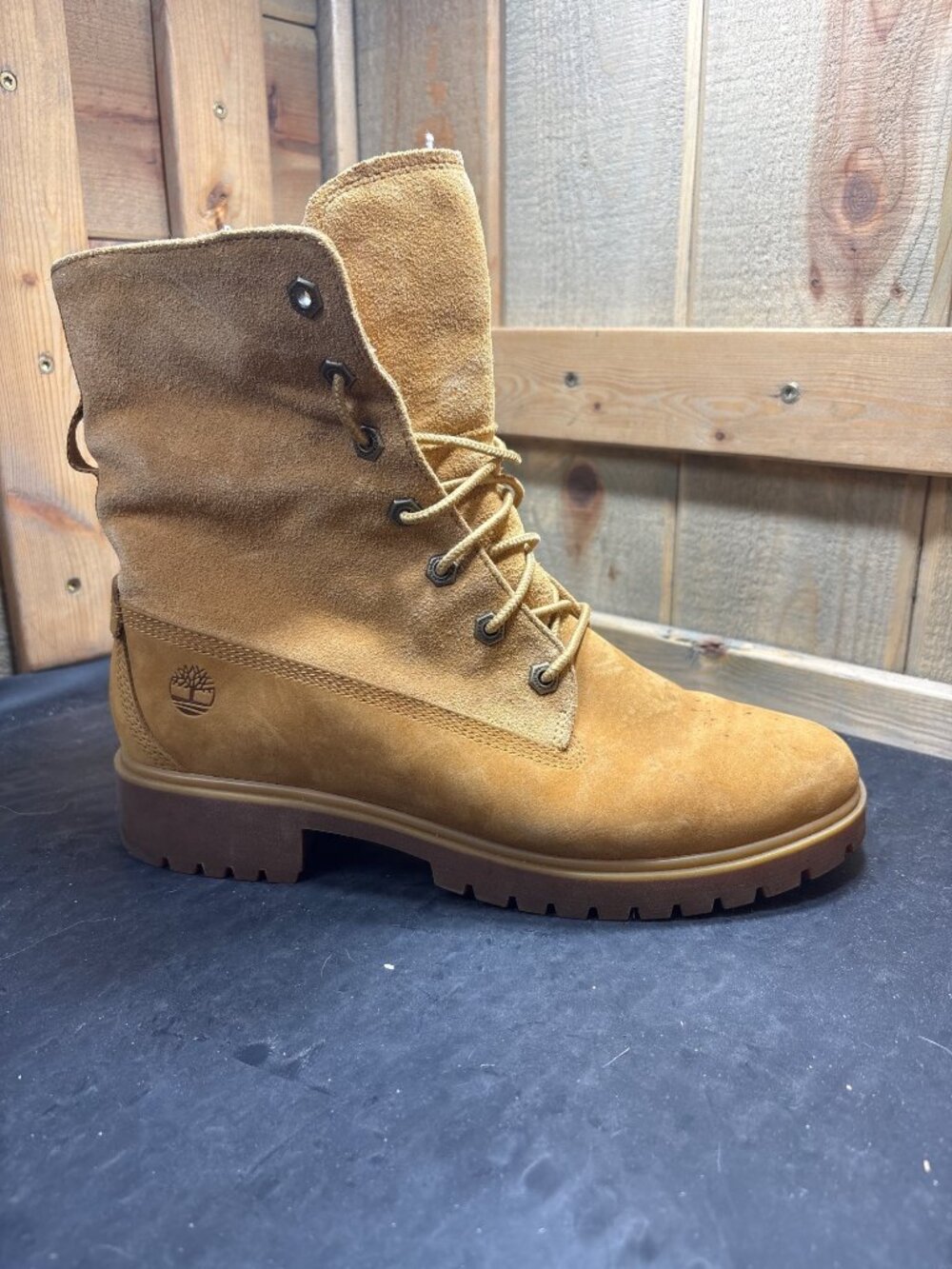 Timberland A1SGA Womens Size 9 UK 7 EU 40 Wheat Suede Fold Down Winter Boots - Picture 6 of 9